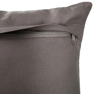 Coussin motifs "Otto" gris 38x38cm