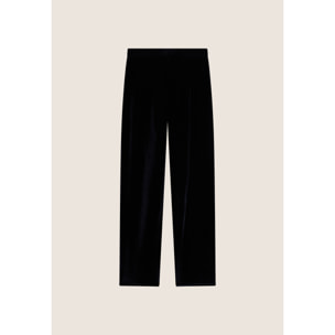 Pantaloni wide leg comfort da donna in tessuto lurex