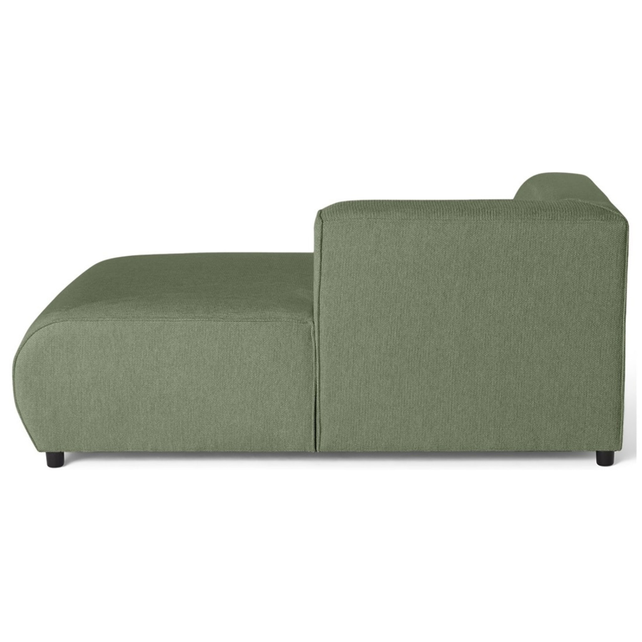 Suaro - Module d'assise méridienne droit en tissu texturé - Vert