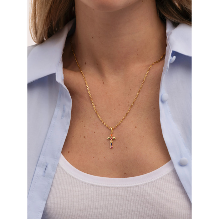 Charm Croce Cascade Placcato Oro