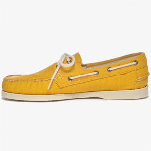 Sebago - Docksides Uomo Giallo - PORTLAND WASHED CANVAS