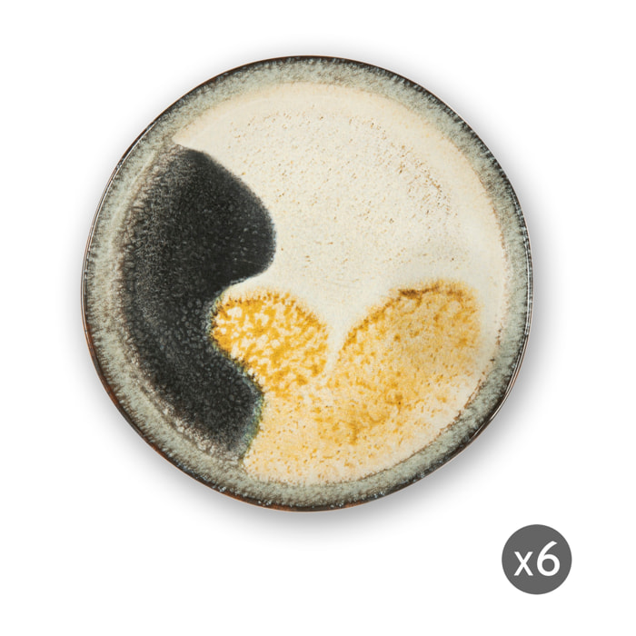 Set 6 piatti fondi Excelsa – Dioniso, Ceramica Beige