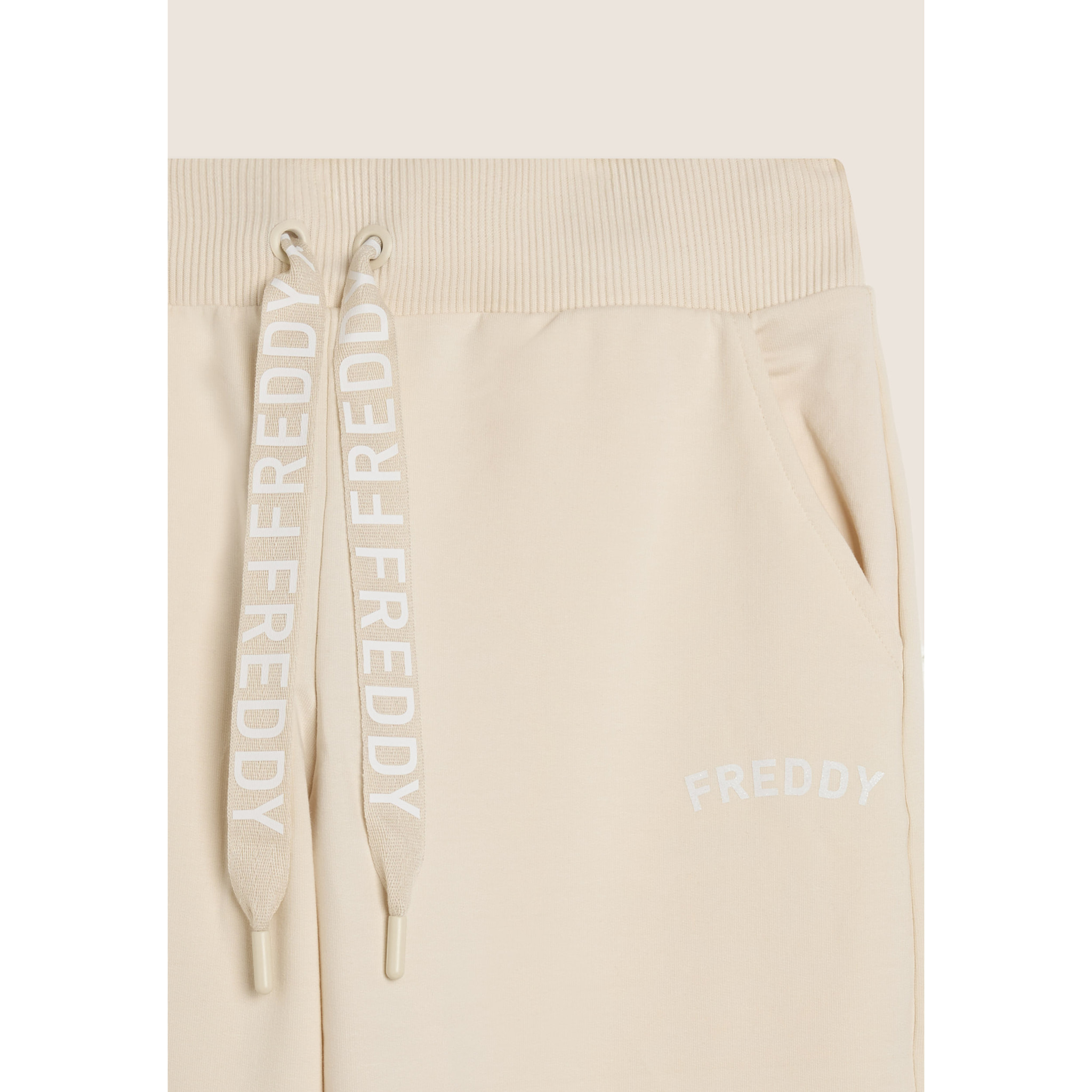Pantaloni con Polsini in Costina e Logo FREDDY su coulisse