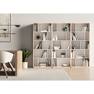 Estantería librería Nack melamina roble-blanco 191x80x32 cm