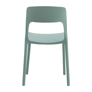 set 2 sedie impilabili in polipropilene verdi
