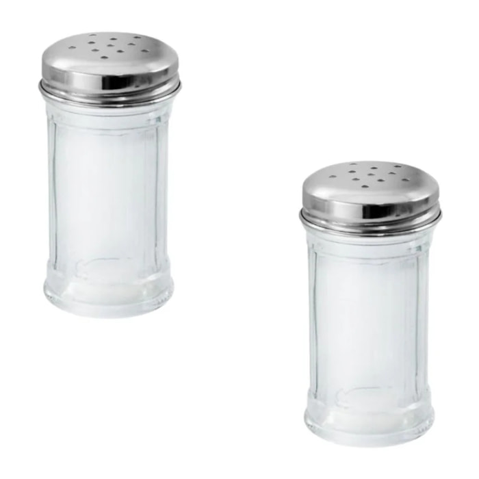 Ensemble de 2 Saupoudreuses de cuisine en verre 9 cm Fackelmann Basic