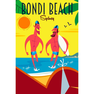 Tableau surf à bondi beach Tableau alu Dibond