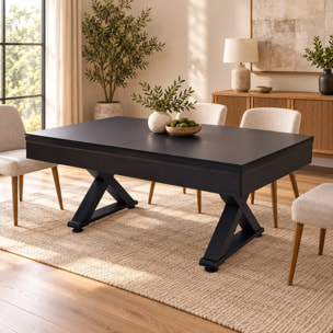 Table multi-jeux ping-pong et billard en bois noir ARIZONA