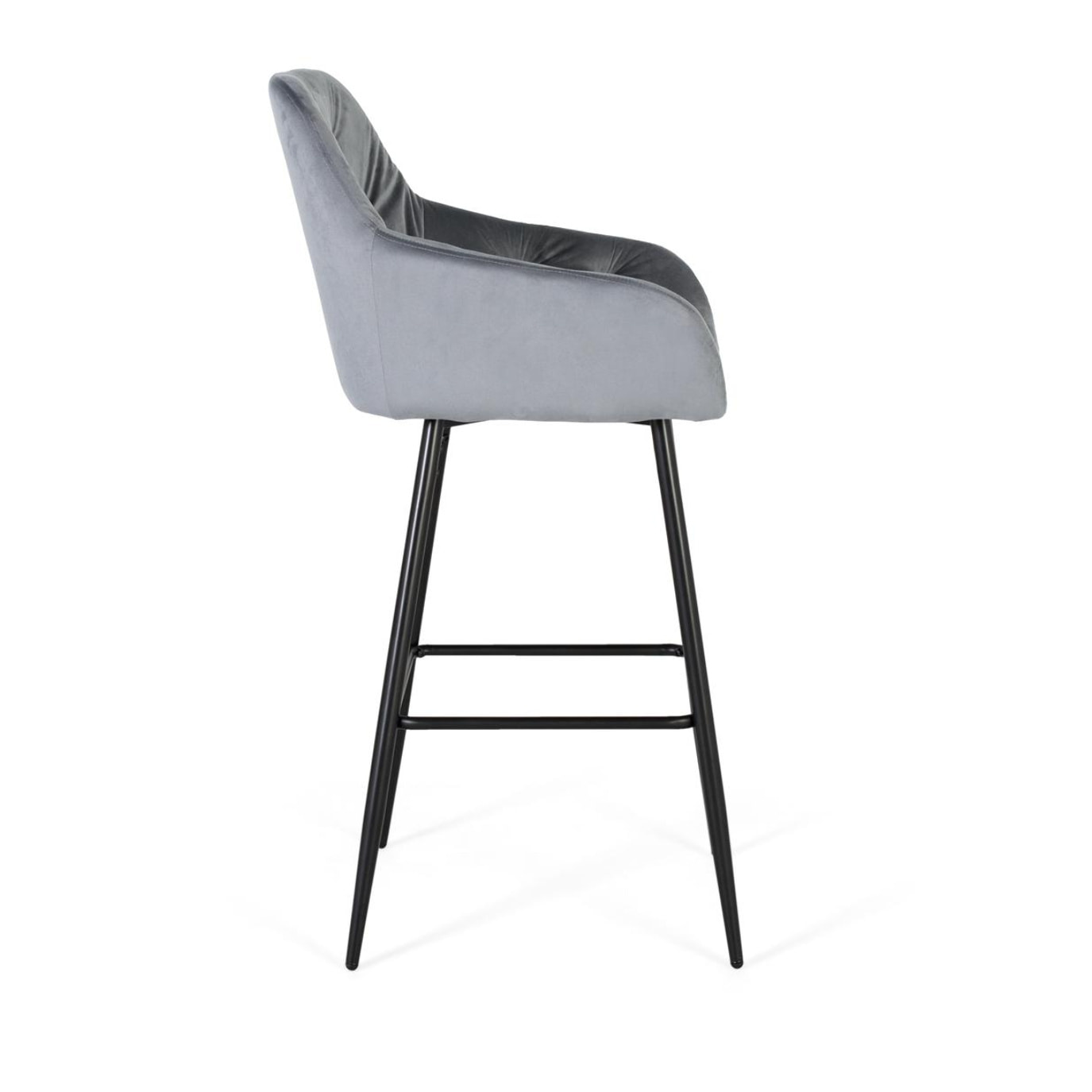 Taburete de Terciopelo 58 Cm Estilo Contemporáneo