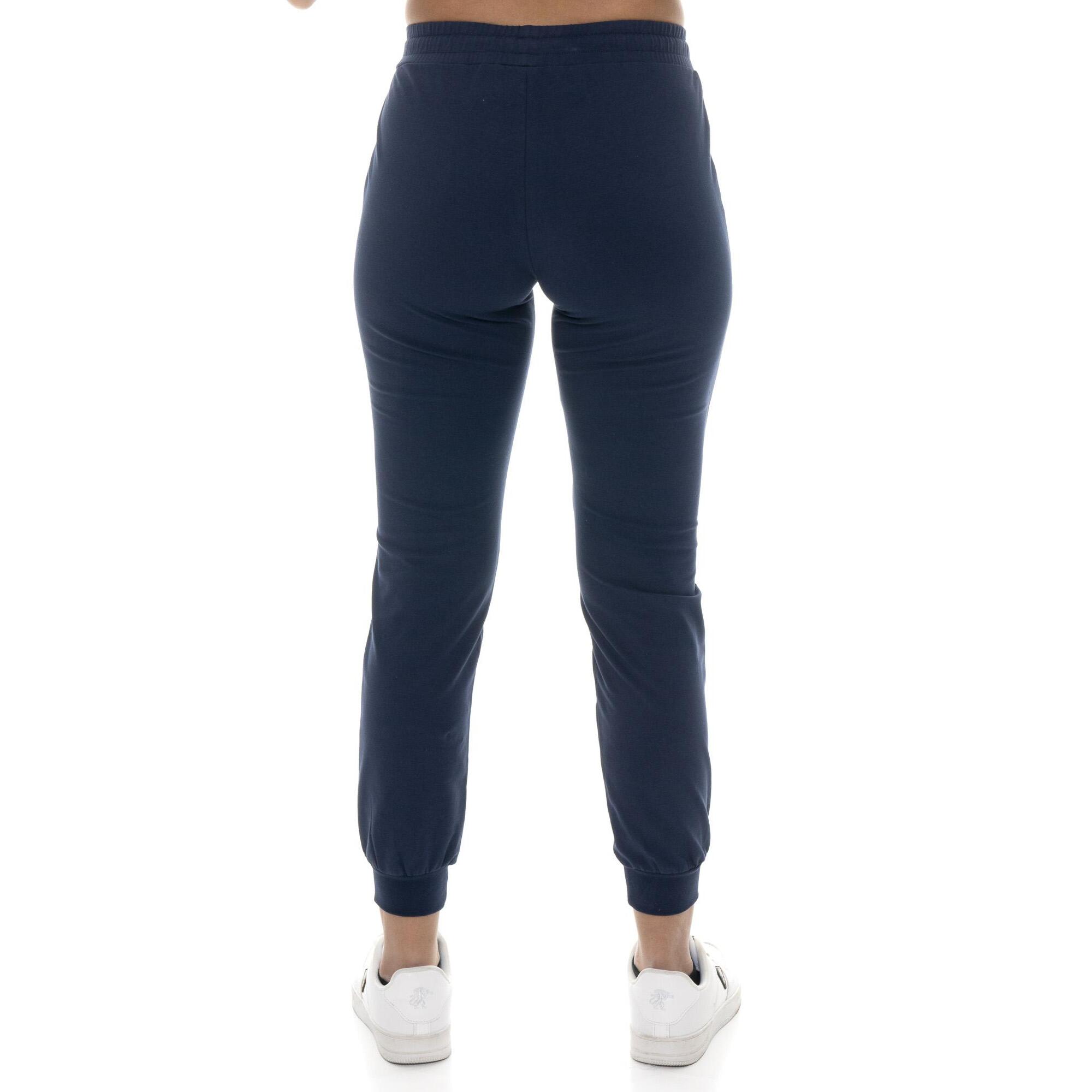 Pantaloni da donna in cotone non felpato con polsini Leone Basic