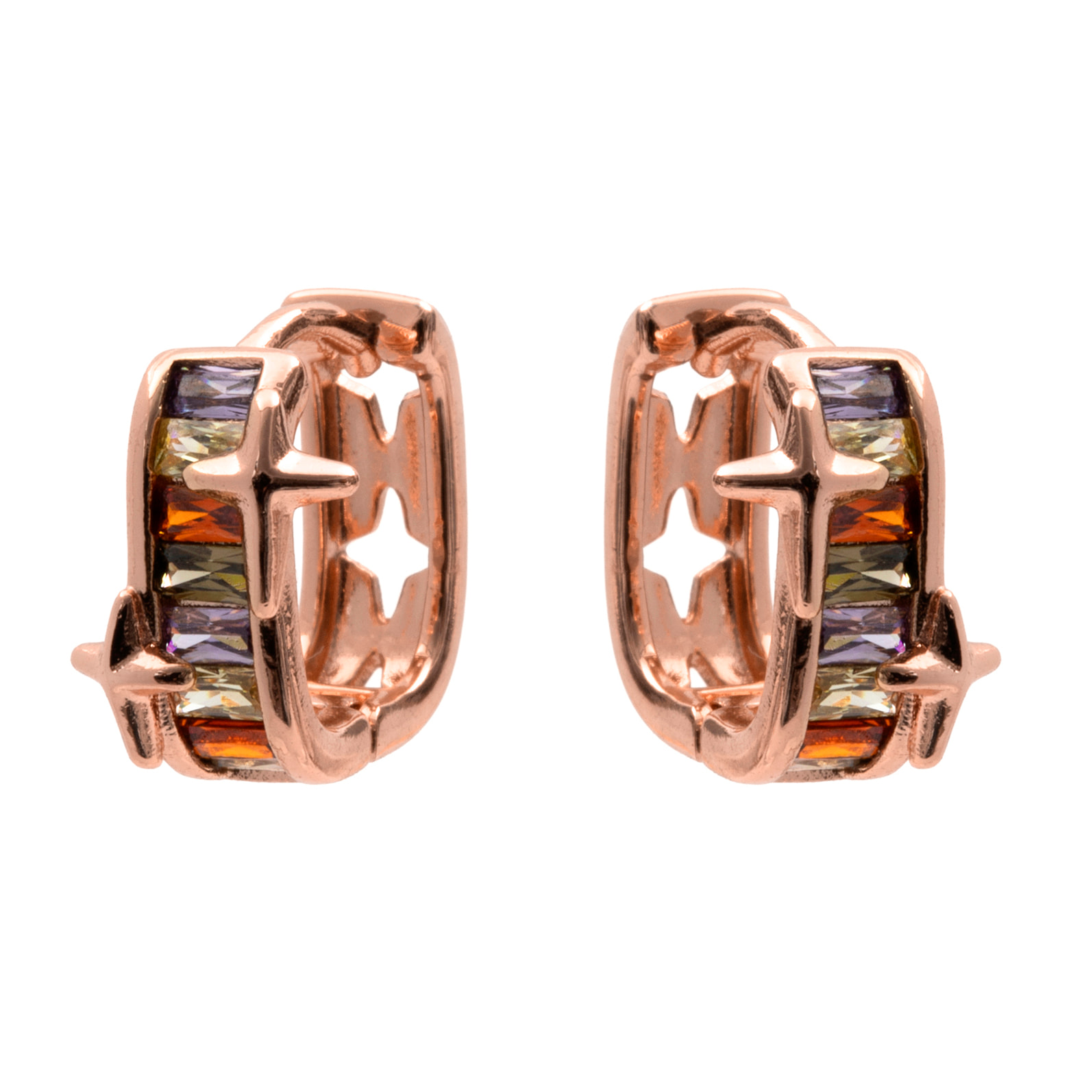 Pendientes Suclai acabado oro rosa 18k