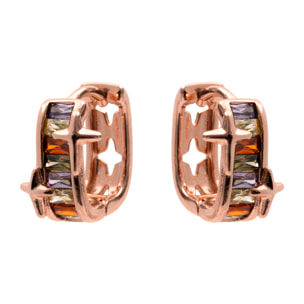 Pendientes Suclai acabado oro rosa 18k