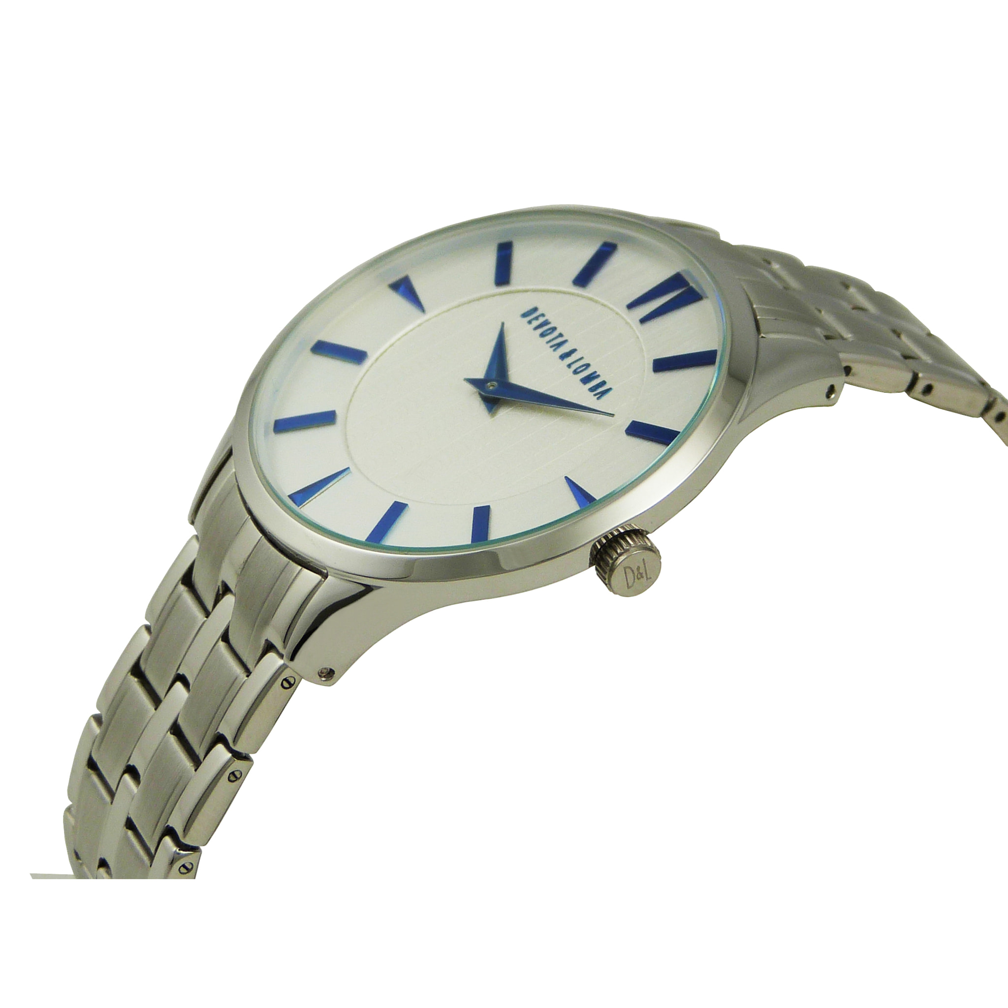 Reloj Devota & Lomba DL012M-01WHITE Hombre Analogico Cuarzo con Correa de Acero