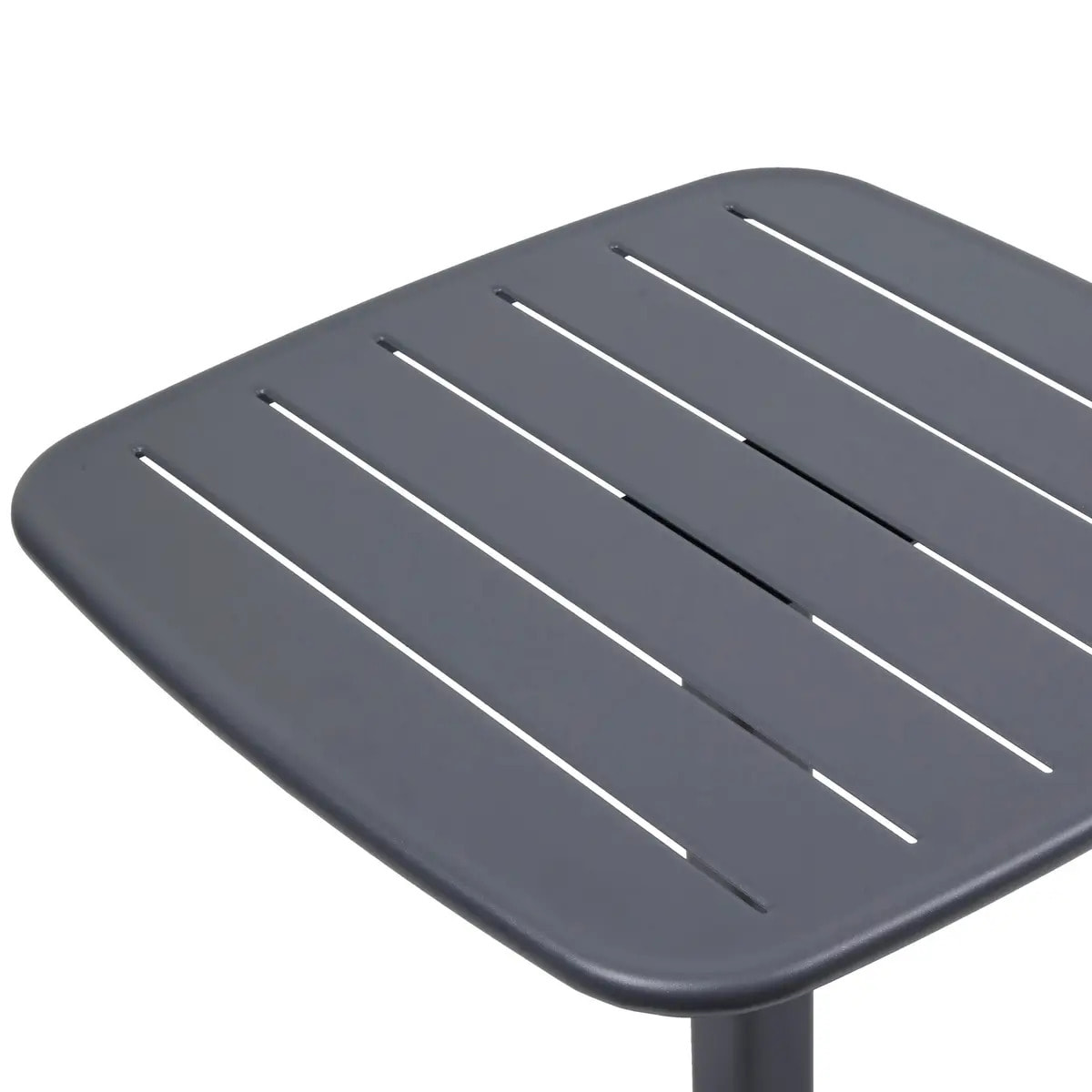 Table de jardin 2 places Alegoria 70x70cm gris graphite