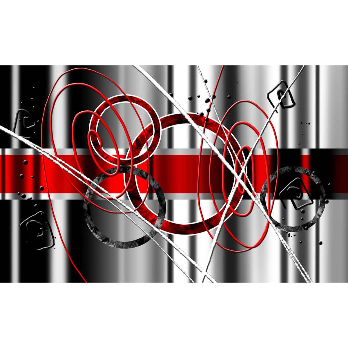 Tableau abstrait rouge variation - 80x50 cm Toile imprimée