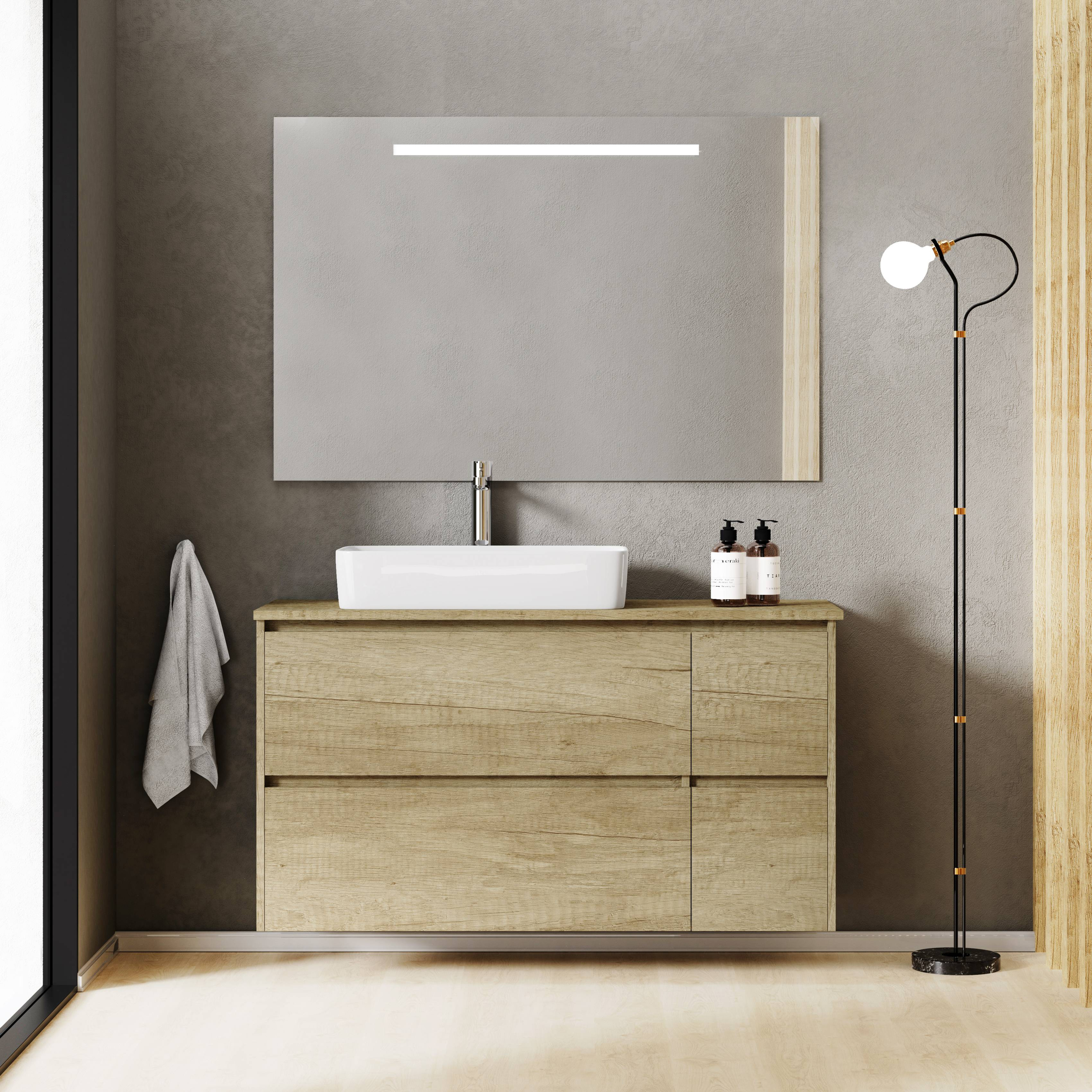 Conjunto mueble de baño JOB TOP Alday, 120cm, Nature