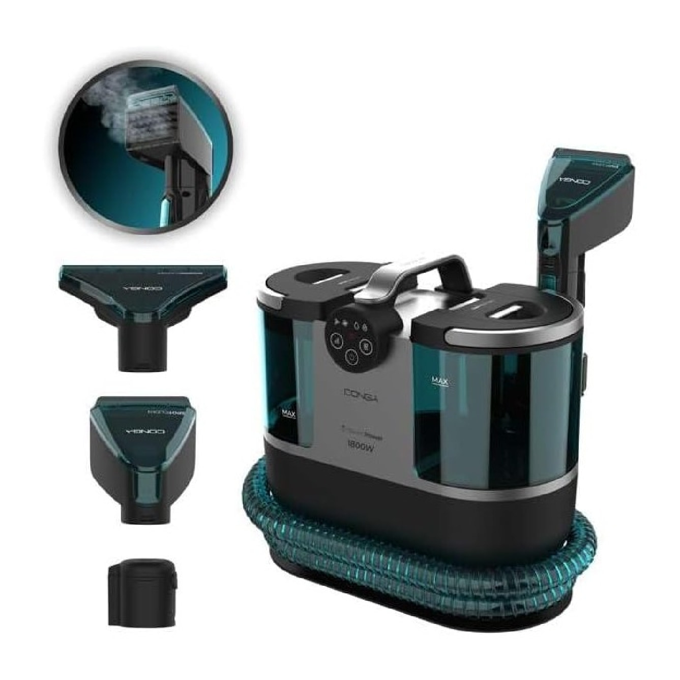 Cecotec Limpiatapicerías cable Conga 7000 Carpet&Spot Clean Steam XXL