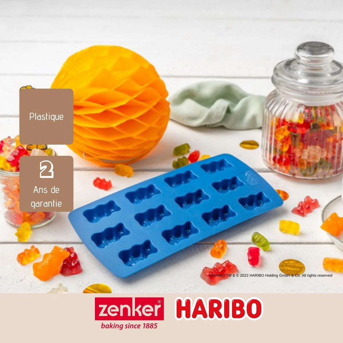 Bac à glaçons 12 empreintes en forme d'oursons Zenker Haribo