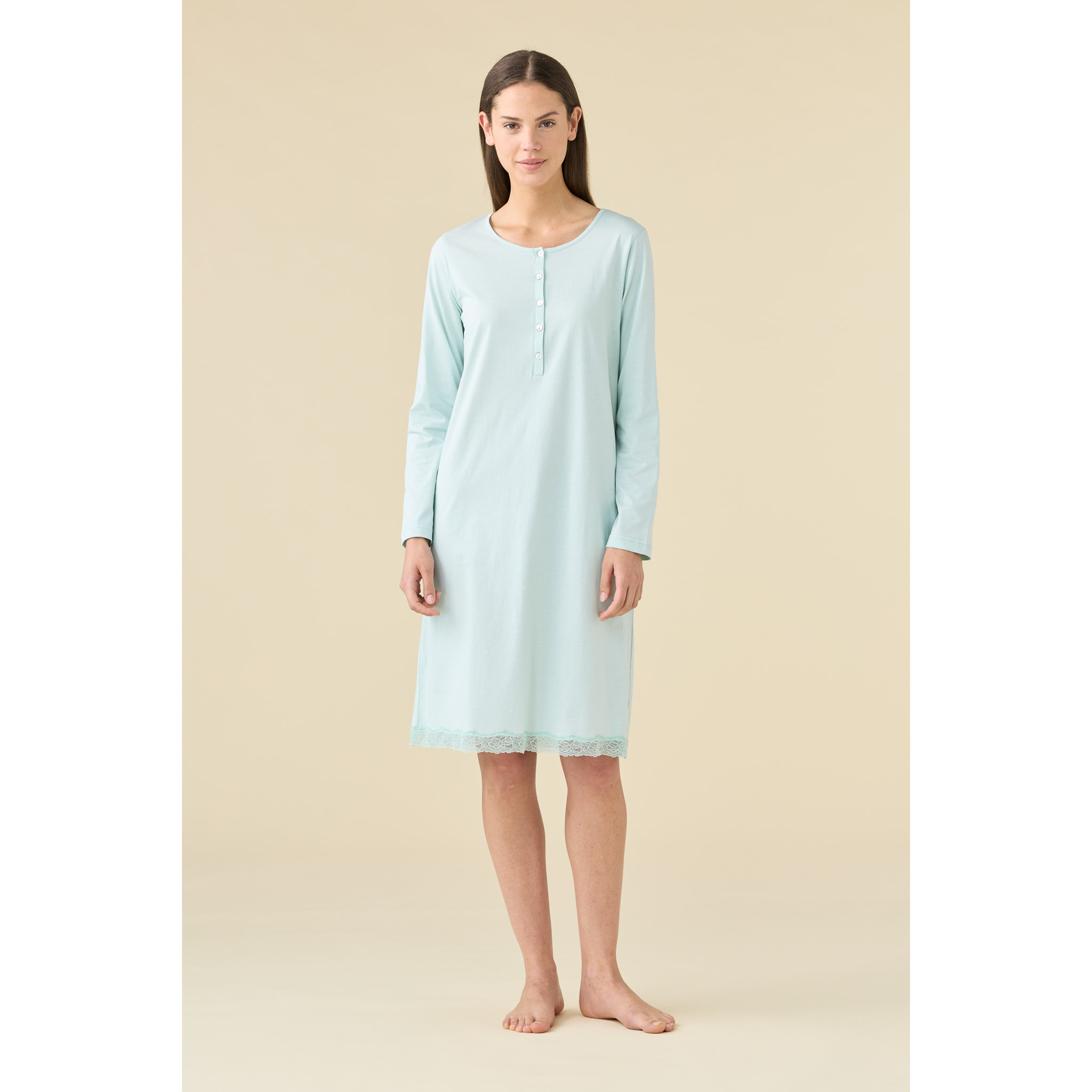 Camicia da notte donna estiva in cotone articolo essential. Noidinotte