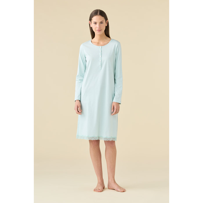 Camicia da notte donna estiva in cotone articolo essential. Noidinotte