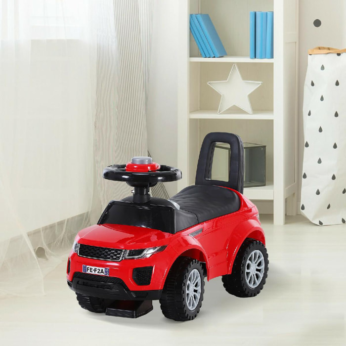 Porteur enfants voiture 12-36 mois coffre klaxon rouge