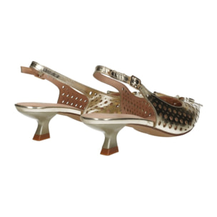Décolleté sling back Donna Tata Italia Dorato