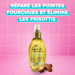 OGX Huile Sèche Huile d'Argan du Maroc, 118ml – Huile cheveux réparatrice contre les pointes fourchues et les frisottis – Soin c