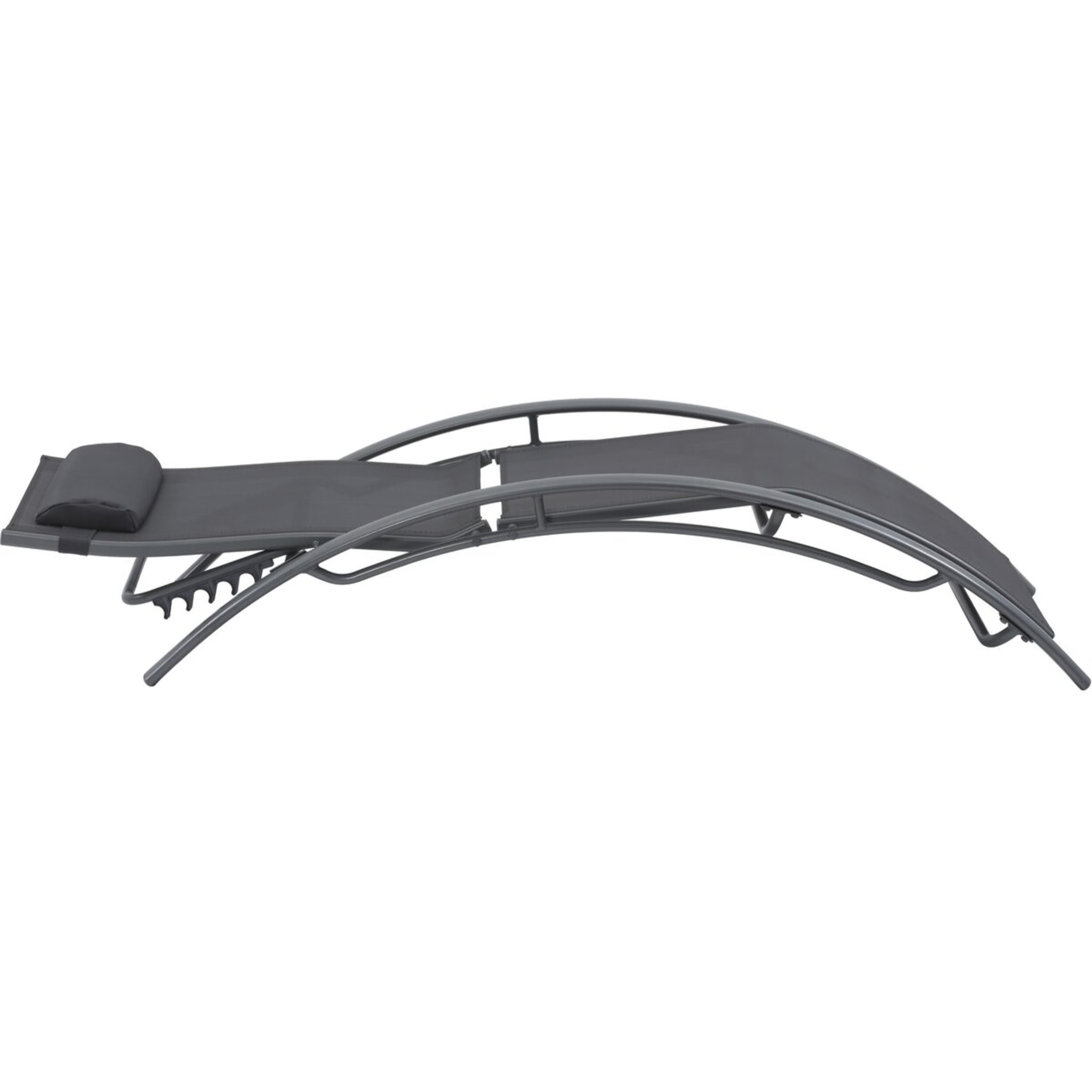 Bain de soleil en aluminium "Beauty" - Phoenix - Gris foncé / Argenté - Lot de 2