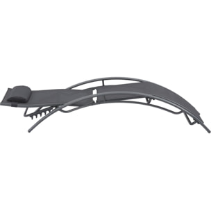 Bain de soleil en aluminium "Beauty" - Phoenix - Gris foncé / Argenté - Lot de 2