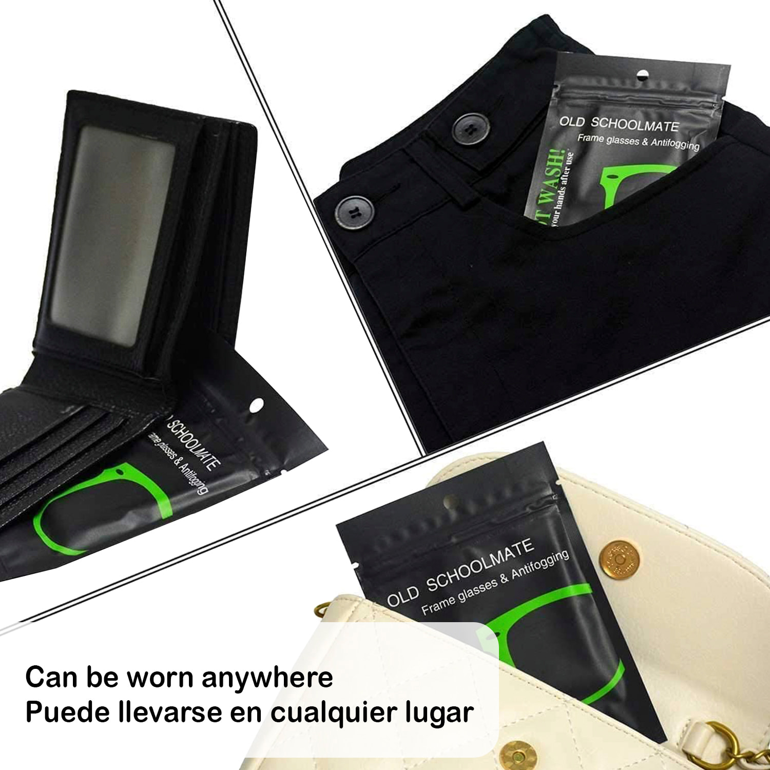 Toallita antivaho para gafas, lentes, pantallas. Paño reutilizable.