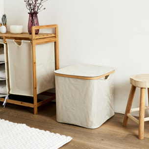 Panier De Rangement Carre Cerclage Bambou