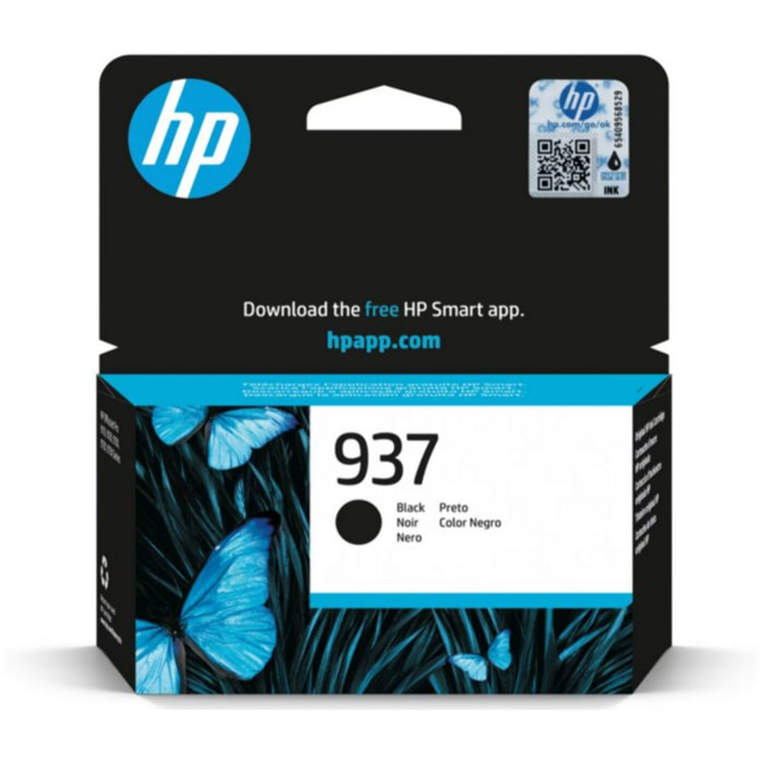 Cartouche d'encre HP Originale 937 Noire Standard - 6T0J0AE