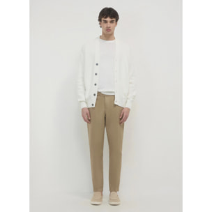 Cardigan tessuto operato