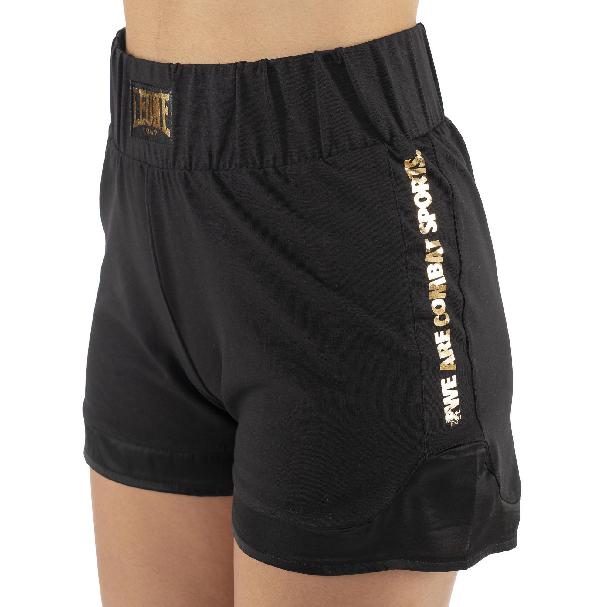 Pantaloncini da donna logo oro stile boxe Leone Gold