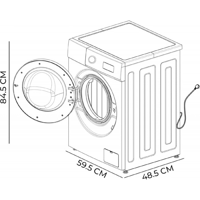 Cecotec Lavadora de carga frontal Bolero DressCode 7150 Inverter A