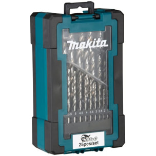 Juego de 25 brocas para metal HSS-G de MAKITA - D-67555