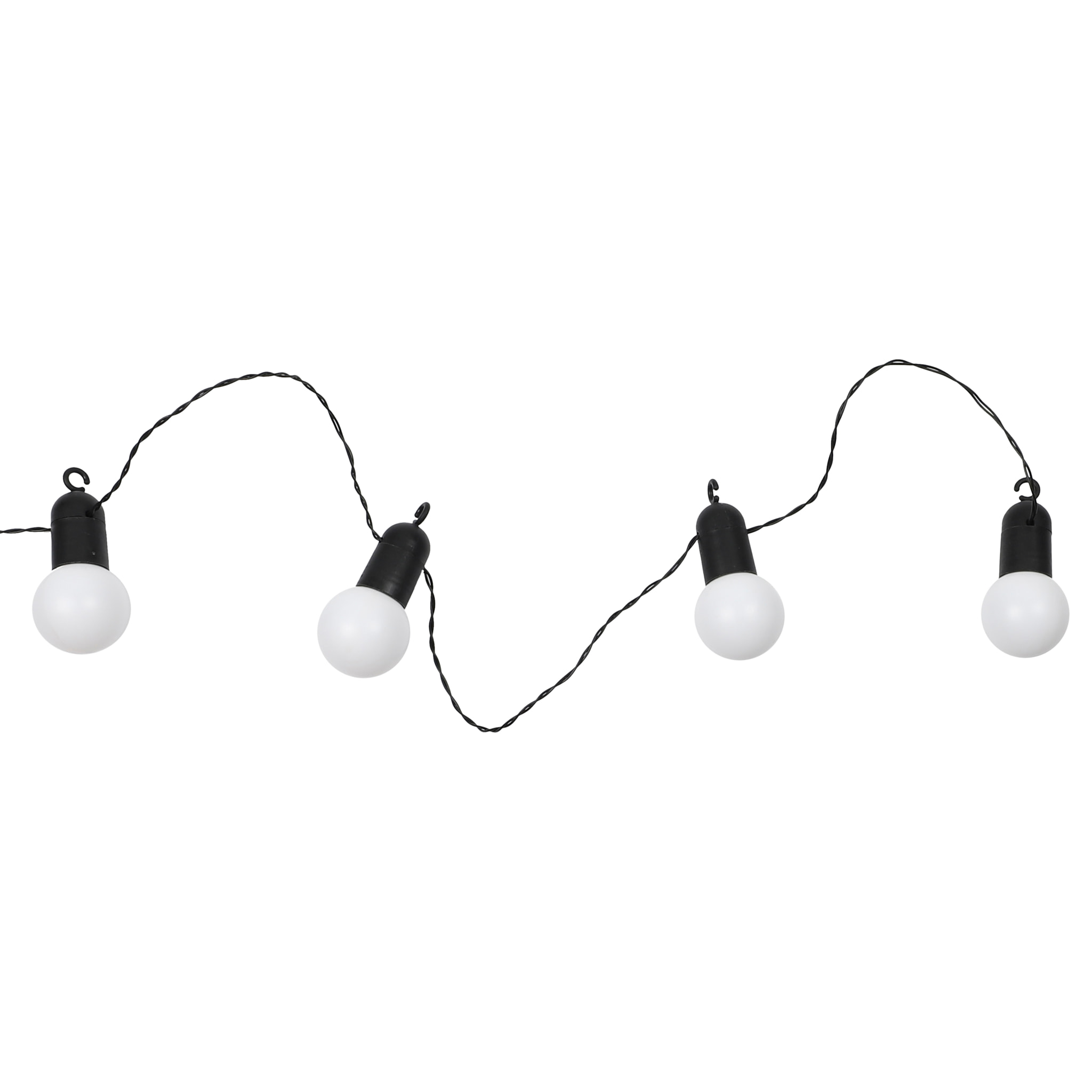 Guirlande Solaire Ampoules Blanches 20 Leds M6