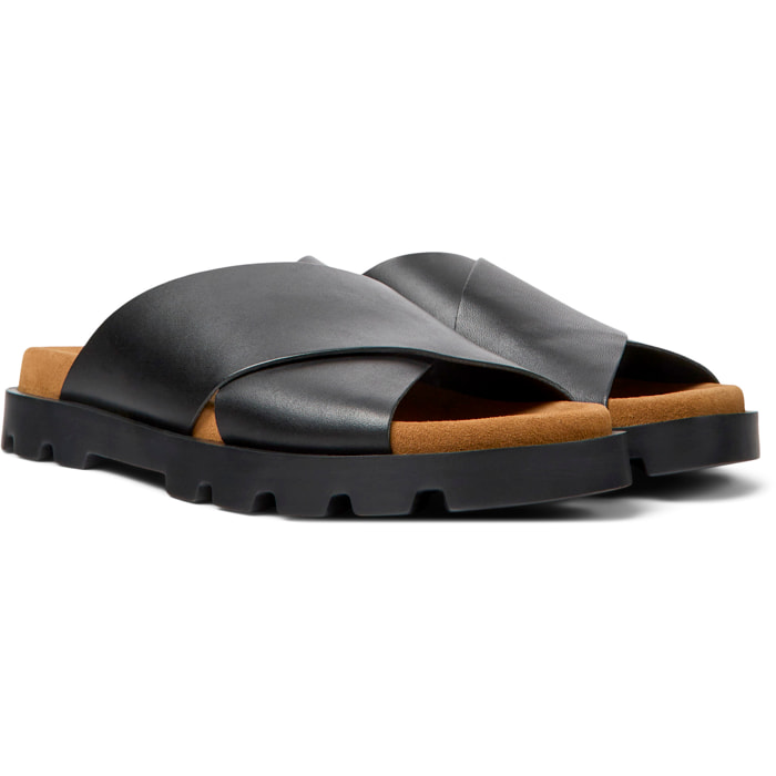 Sandalias - CAMPER Brutus - Negro - Cuero liso