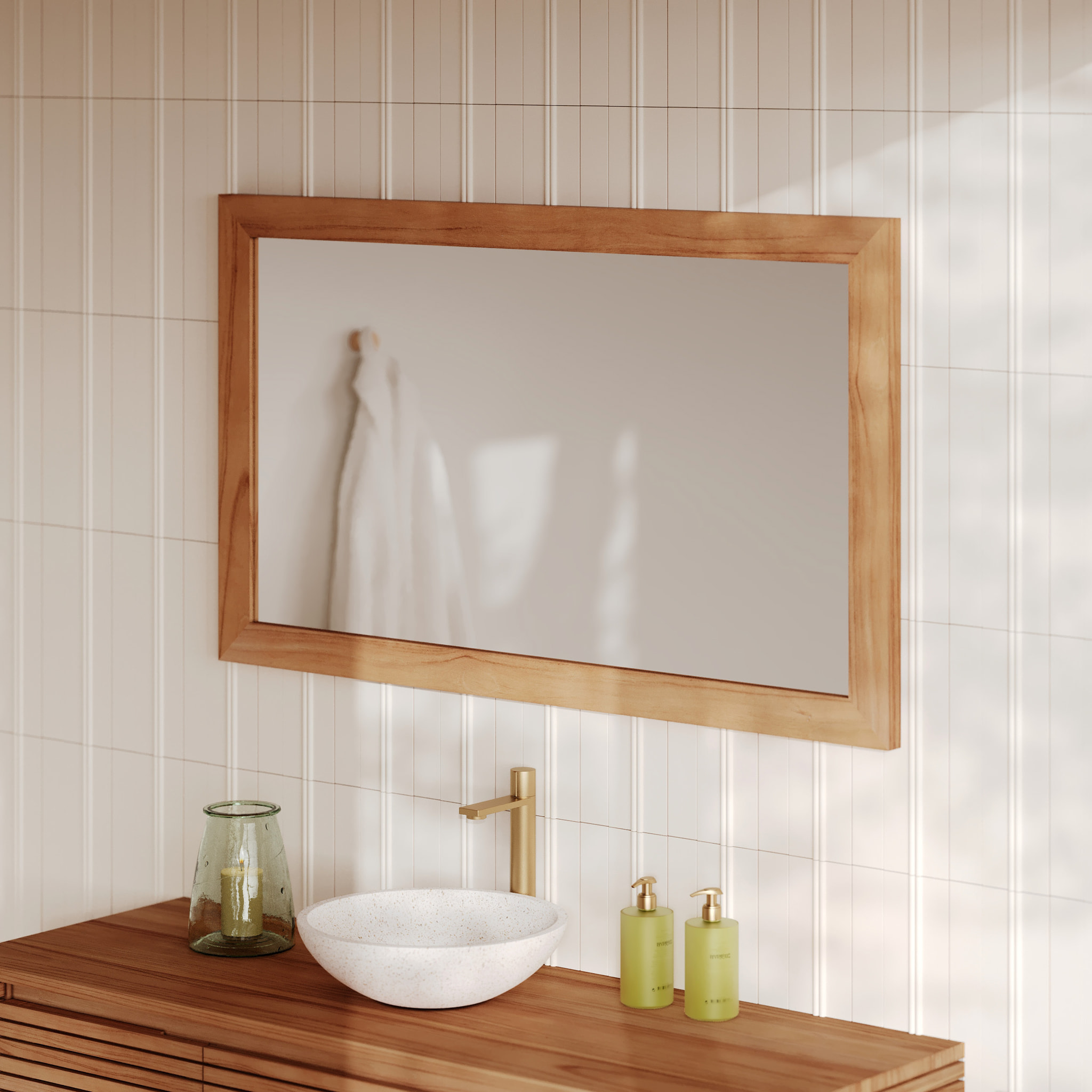 Miroir mural de salle de bain rectangulaire - Cléa