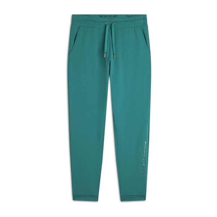 Pantaloni sportivi lunghezza 7/8 con risvolto