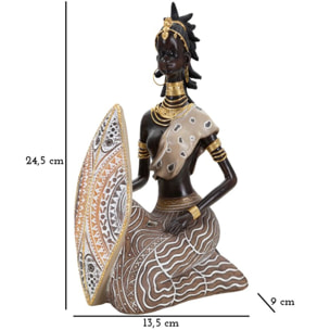 MASAI TRIBAL C/SCUDO CM 13,5X9X24,5