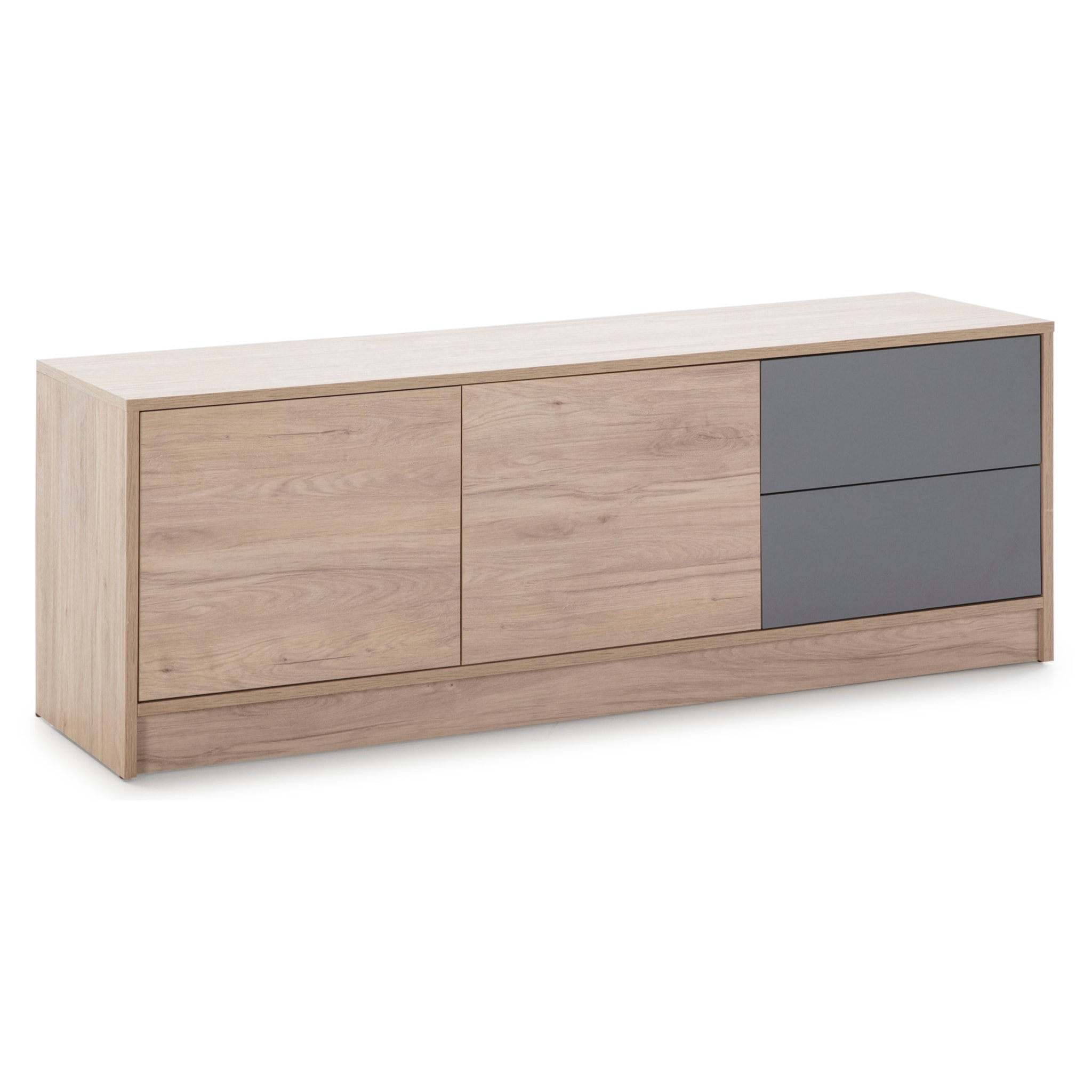 Mueble tv panama 136 cm 2c2p sahara/gris