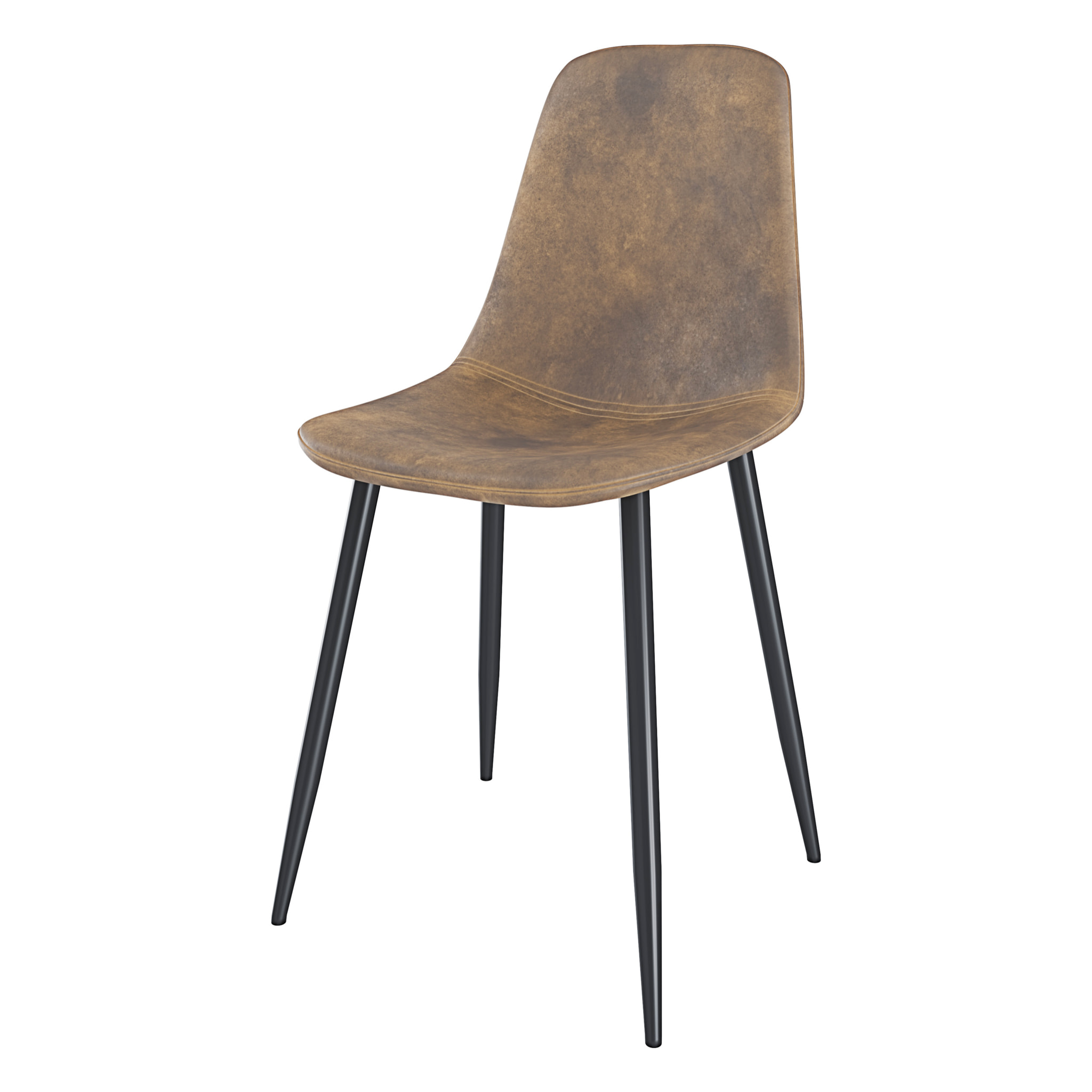 Set Di 4 Sedie In Ecopelle Per Sala Da Pranzo Ufficio Con Gambe In Metallo Stile Vintage Scandinavo Comoda Seduta Per Soggiorno Sala Riunione Marrone