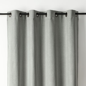 Rideau occultant chiné à oeillets - Vert