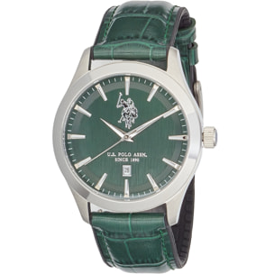 Orologio U.S. Polo Assn. con cinturino in pelle verde