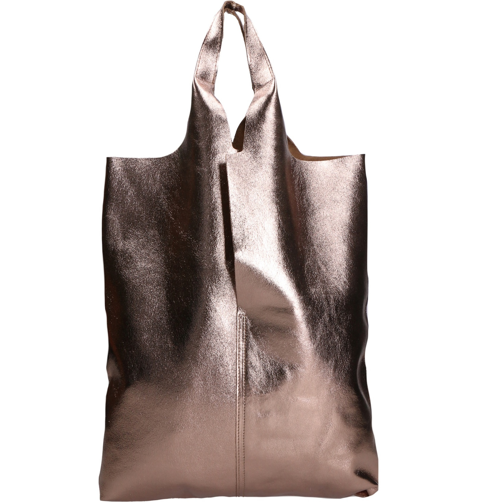 Borsa a spalla da donna - Modello Argenta - Pelle laminata - 44.0 x 38.0 x 3.0 cm
