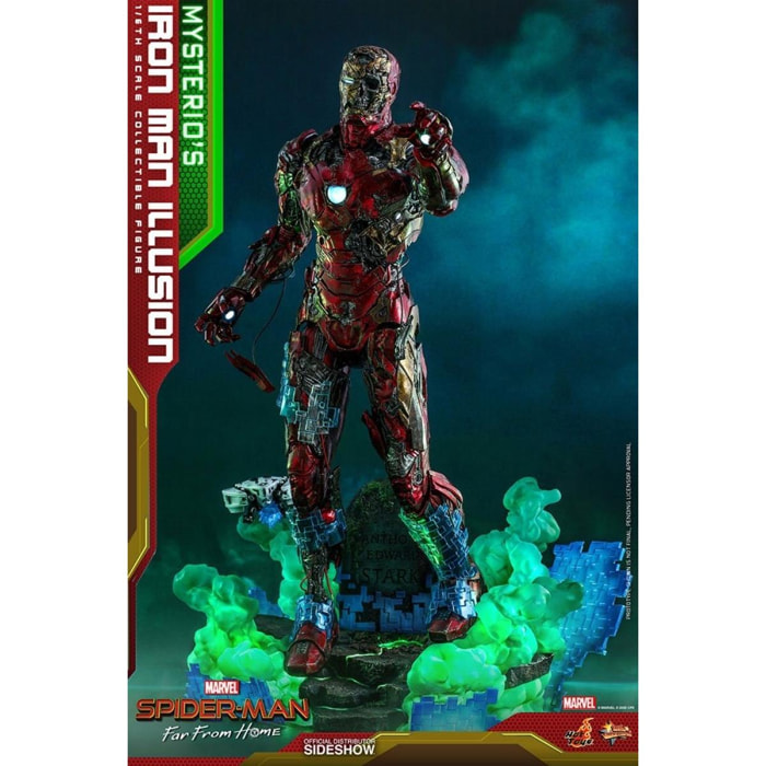 Spider-man: Far From Home Mms Pvc Action Figura 1/6 Mysterio's Iron Man Illusion 32 Cm Hot Toys