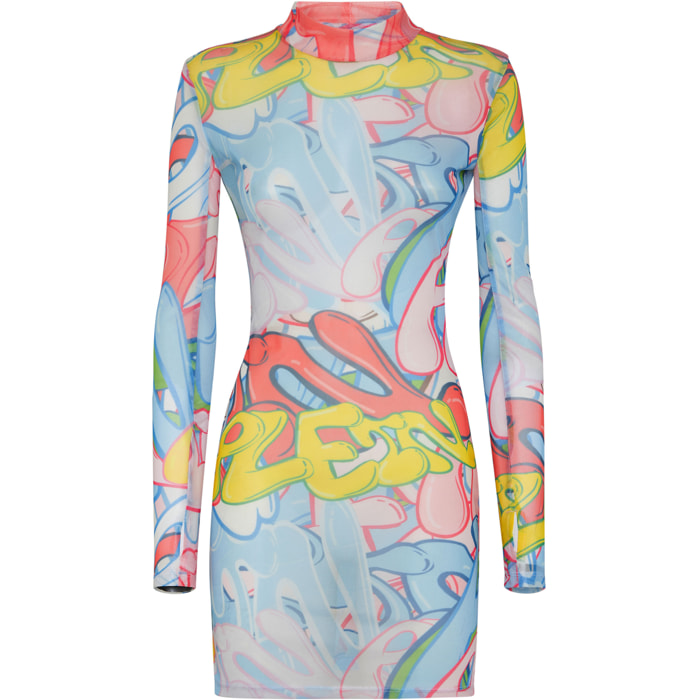 PHILIPP PLEIN Short Dress BOMBING GRAFFITI