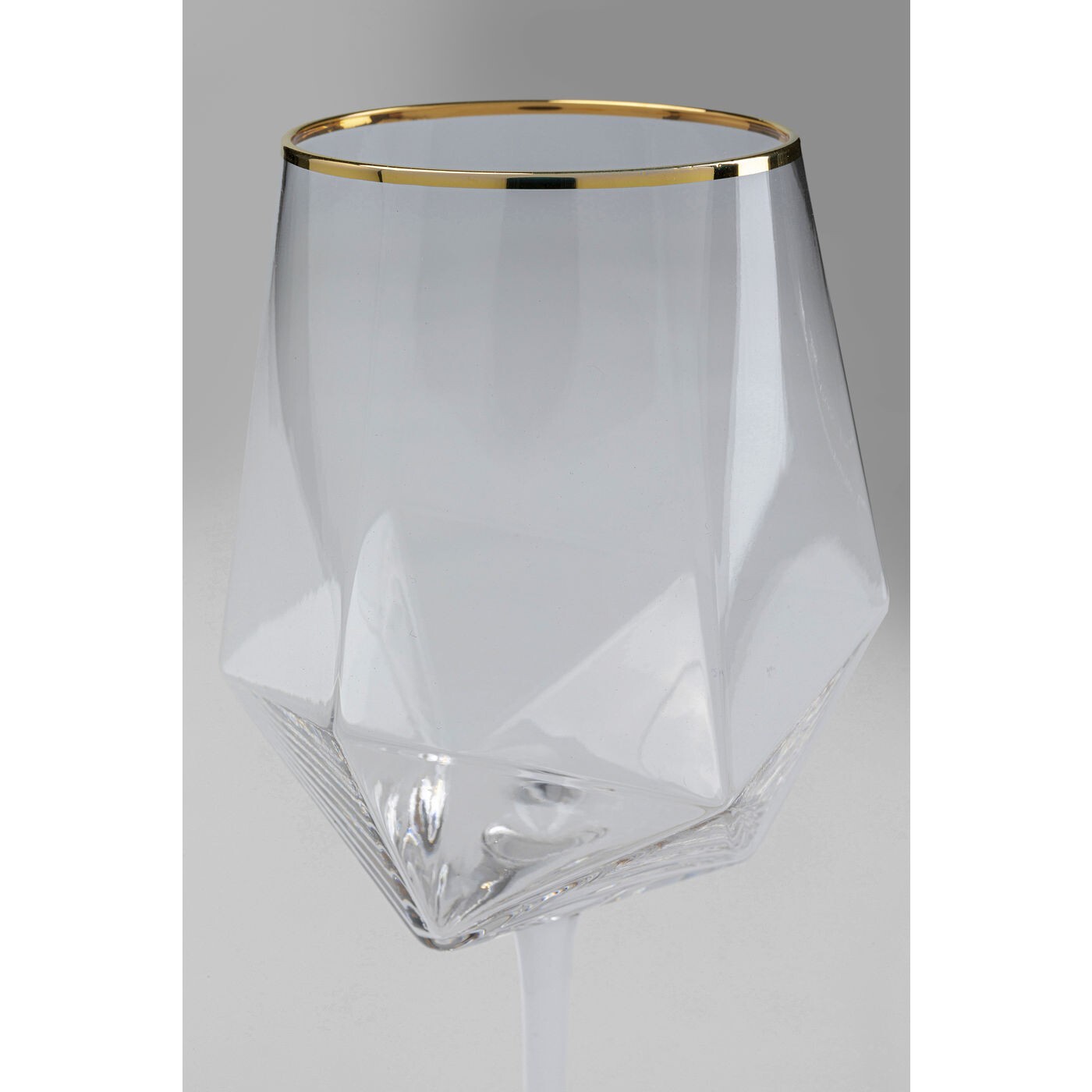 Verres à vin Diamond dorés set de 4 Kare Design