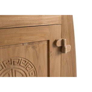 Vitrina de Madera de Teca 109 Cm Estilo Colonial Oriental